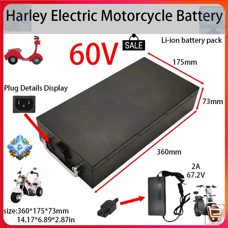 60V 50Ah Electric Scooter Battery - Paquete de batería de iones de