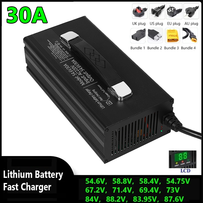 84V 20A Smart Charger - Cargador rápido de iones de litio